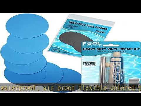 Heavy Duty Vinyl Repair Patch Kit for Above-Ground Pool Liner Repair; Glue and Patch Inflatables; B