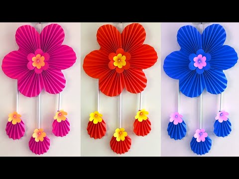 Easy Wall Hanging | Handmade Wall Hanging | Wall Decor Ideas | Paper Flower Wall Hanging .