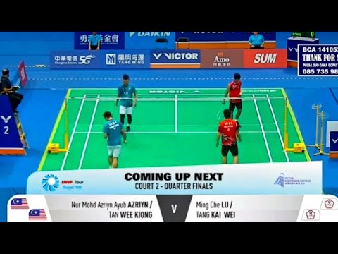 AZRY/WEEK ( MAS) VS. LU/KAI ( TPE) | KAOHSIUNG MASTERS 2024 | QUARTER FINALS MEN'S DOUBLES