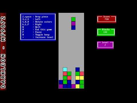 Columns © 1989 - PC DOS - Gameplay