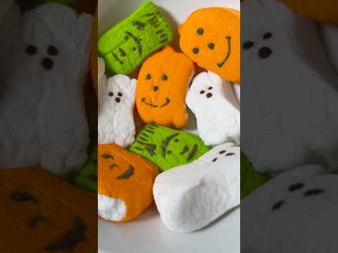 making EDIBLE PEEPS SLIME with Peeps Marshmallow Candy #shorts