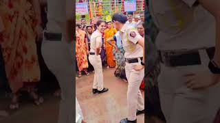 Vitthal Mauli dindi || Maharastra Police Cops enjoy #viral #maharashtra #shortsvideo #trending