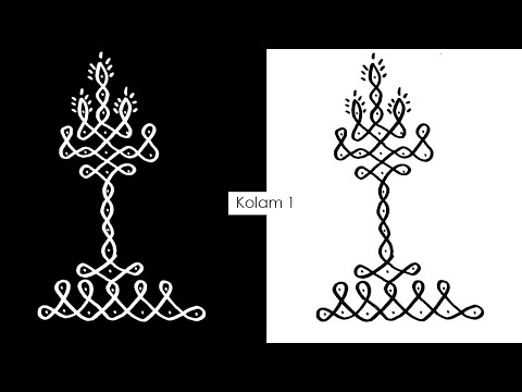 Simple Kolam Designs l l Kolam 1 l l Easy Kolangal for Beginners