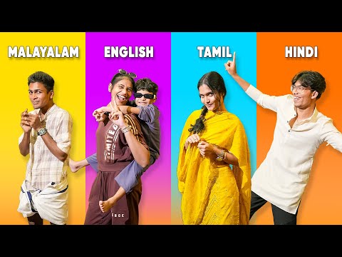 Language Challenge 😂 MALAYALAM vs ENGLISH vs TAMIL vs HINDI