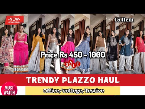 Must have plazzo for festive/college/office - Amazon ethnic wear haul || Amazon Tryon haul #haul