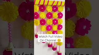 #new #shorts #diy #doorhanging #Door hanging From woolen #craft #pompom #easy