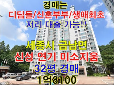 세종시 금남면 용포리 신성연기 미소지움 매매 32평 - 세종시아파트경매