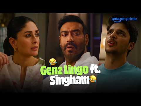 Ajay Devgn Learning GenZ Lingo ft. Kareena Kapoor, Ravi Kishan🫣 | Singham Again | #primevideoindia