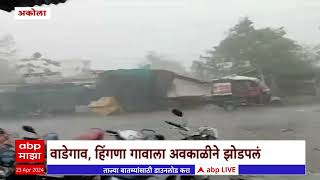 अकोला बारिश: अकोला के कुछ गांवों पर बेमौसम मौसम की मार, किसानों का नुकसान