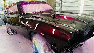 Candy Paint on 1972 Ford Maverick with Grant 7 Clear