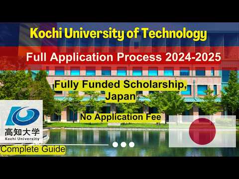 🎓 Kochi University of Technology - Special Scholarship Program | Full Scholarship | Study in Japan 🌍