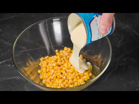 Whisk condensed milk with corn! You will be amazed! Easy and delicious dessert recipe