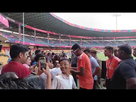 R Ashwin meeting fans after practice session | Cricket World Cup 2023