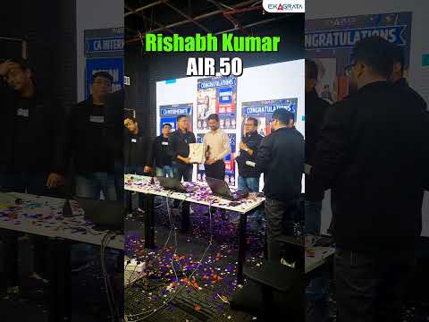 🏆CA Inter Jan 25 Results: AIR 50 Rishabh Kumar #charteredaccountant #ekagrataca #ytshorts