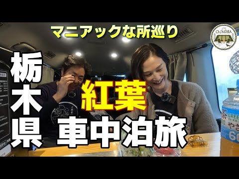 紅葉 車中泊旅　ハプニングだらけの栃木県車中泊旅(笑)　有名所からマニアックな所を巡ってきました【紅の吊り橋】【足利織姫神社】