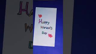 DIY Happy woman's Day  #shorts greetings card #diy #youtubeshorts #viralvideo #shortvideo #womansday