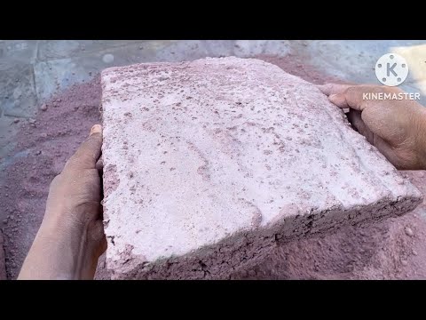 SOFT PINK CONCRETE DIRT SMASHING & CRUMBLING | ASMR TRIGGER SOUNDS