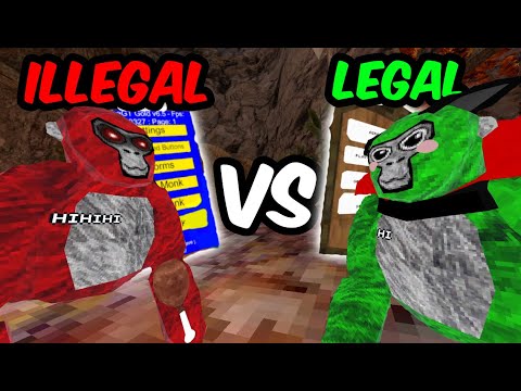 Gorilla Tag | LEGAL MODS VS ILLEGAL MODS (gorilla tag)