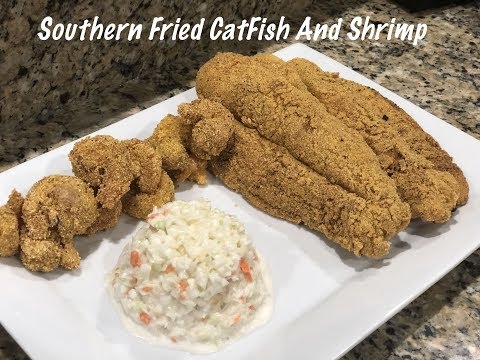 Southern Style Pan Fried CatFish & Shrimp Using CornMeal | Southern Smoke Boss