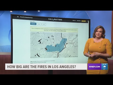 A closer look at the scale of Los Angeles wildfires