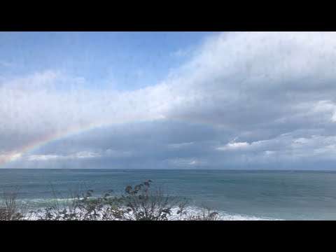 小樽駅から札幌駅までの車窓からの景色と虹🌈