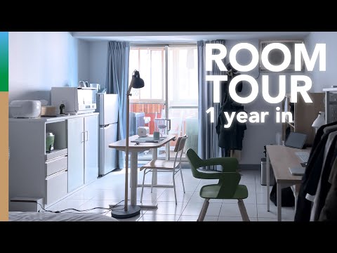 Room Tour (1 year in) | Minimalist Room with Wood and White Color Scheme, Done with Soft Decoration