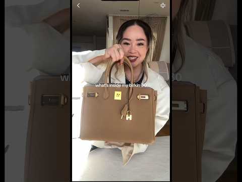 What Fits Inside a Birkin 30👜#hermes#birkin30#designerbags#handbags #unboxing #baghaul#bagunboxing