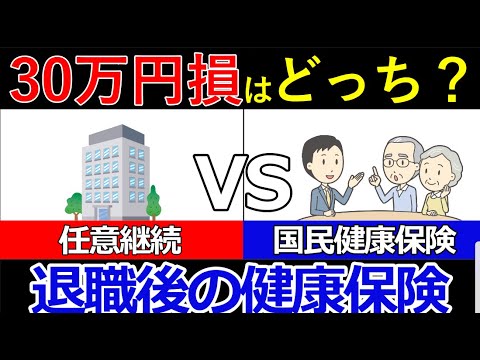 【知らないと損】定年退職後の賢い健康保険の選び方！絶対比較して！【任意継続/国民健康保険】