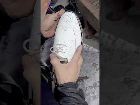 Making Process of Handmade Golf Shoes from Leather Working Craftsman