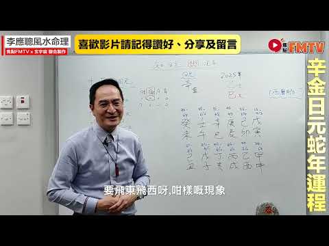 #玄宇宙︱【辛金日元】 知日元斷流年流月2025乙巳蛇年運勢預測︱八字排盤批命︱李應聰風水命理