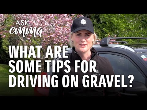 What are some tips for driving on gravel roads?