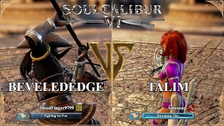 SoulCalibur VI — BloodFinger9799 (BeveledEdge) VS Amesang (Talim) | Xbox Series X Ranked