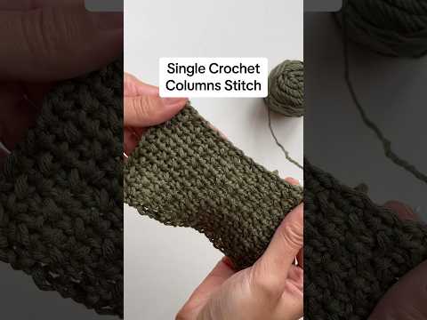 To work the “Single Crochet Columns” stitch, you just need to know how to single crochet & chain 1!