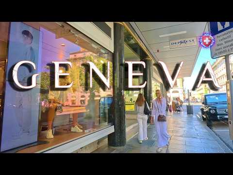 GENEVA SWITZERLAND ✨ Exploring the multicultural city / Shopping Streets, Lake & Fountain 4K