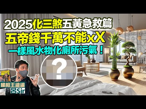 2025風水｜化三煞五黃急救篇💥五帝錢千萬不能xX！一樣風水物化廁所污氣！5大風水物應對2025家居煞！旺財位 健康 九宮飛星 九運 家居佈局 2025十二生肖 蛇年預測 【囍趣睇相王EP121】