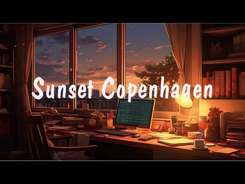 Sunset at Copenhagen 🎧 Lofi Hip Hop ~ Nordic lofi mix | Ai Image