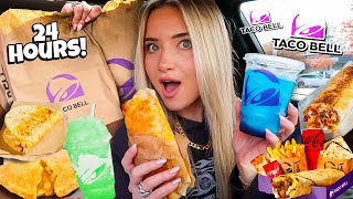 I Only Ate TACO BELL FAVORITES For 24 HOURS!!