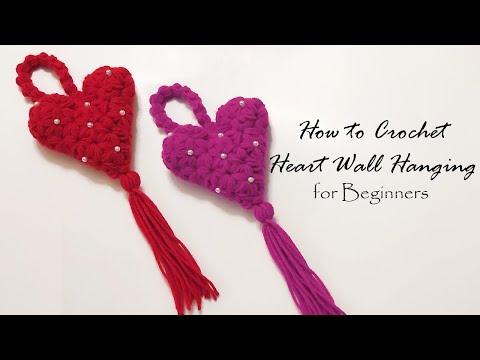 How to Crochet Heart Wall Hanging for Beginners in Tamil l l Valentine's day special Crochet