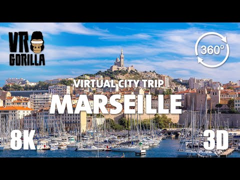 Marseille, France Guided Tour in 360 VR (short) - Virtual City Trip - 8K 3D 360 Video