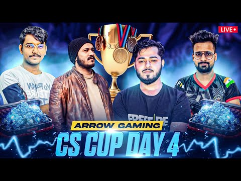 Free Fire Live | ARROW GAMING CS CUP Live 🔥 Youtubers vs Best Players vs Underdogs DAY 4 #freefire