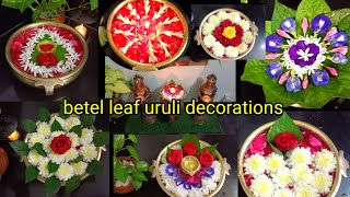 ✨7 Betel leaf uruli decorations ideas//urli decoration @SanthinisArt