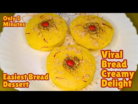 Viral Bread Creamy Delight 🍮🤤  Easiest Bread Dessert Only In 5 Minutes 😋🍞