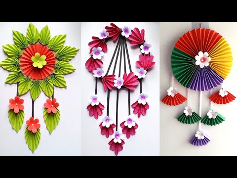 3 Beautiful paper flower | Quick & Easy Paper Flower Wall Hanging | How to make unique paper flower