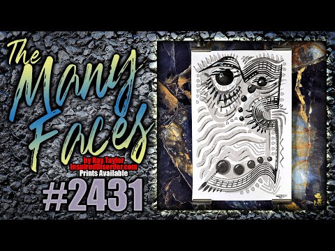 #2431 The Many Faces 2024 Collection: Ink Painting Process Timelapse with Ray Taylor