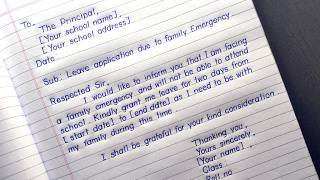 Leave Application Due to Family Emergency | writeman