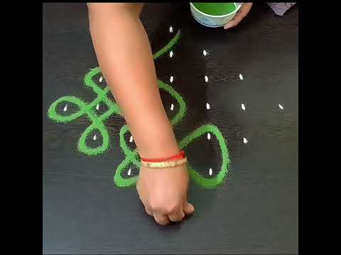 easy sikku Kolangal | #simplemelikalamugguluwithdots #7dotsmelikalamuggulu #beginnerssikkukolam