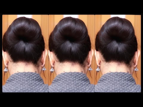 Simple & Amazing Bun Hairstyle Tutorial | Very easy bun hairstyle without clutcher | Juda Hairstyle