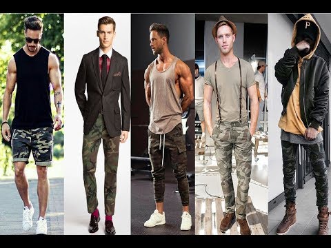 Camo Pants Outfits For Men/ Military Fashion For Boy