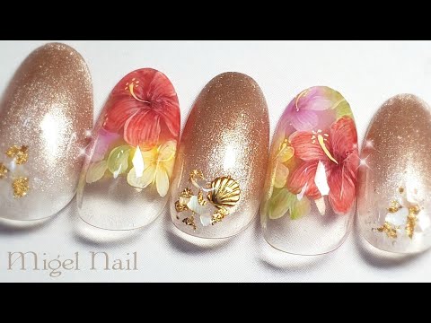 ハイビスカスネイル♡Hibiscus Nailait