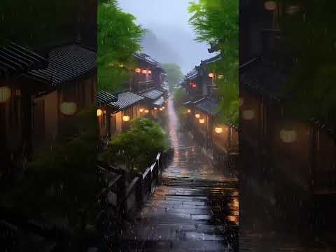 雨声助眠宁静冥想：古城下雨声助眠，快速缓解压力，提高工作效率，深度冥想治愈失眠#ASMR#shorts #sleepmusic #shortsvideo #rainsounds #rain